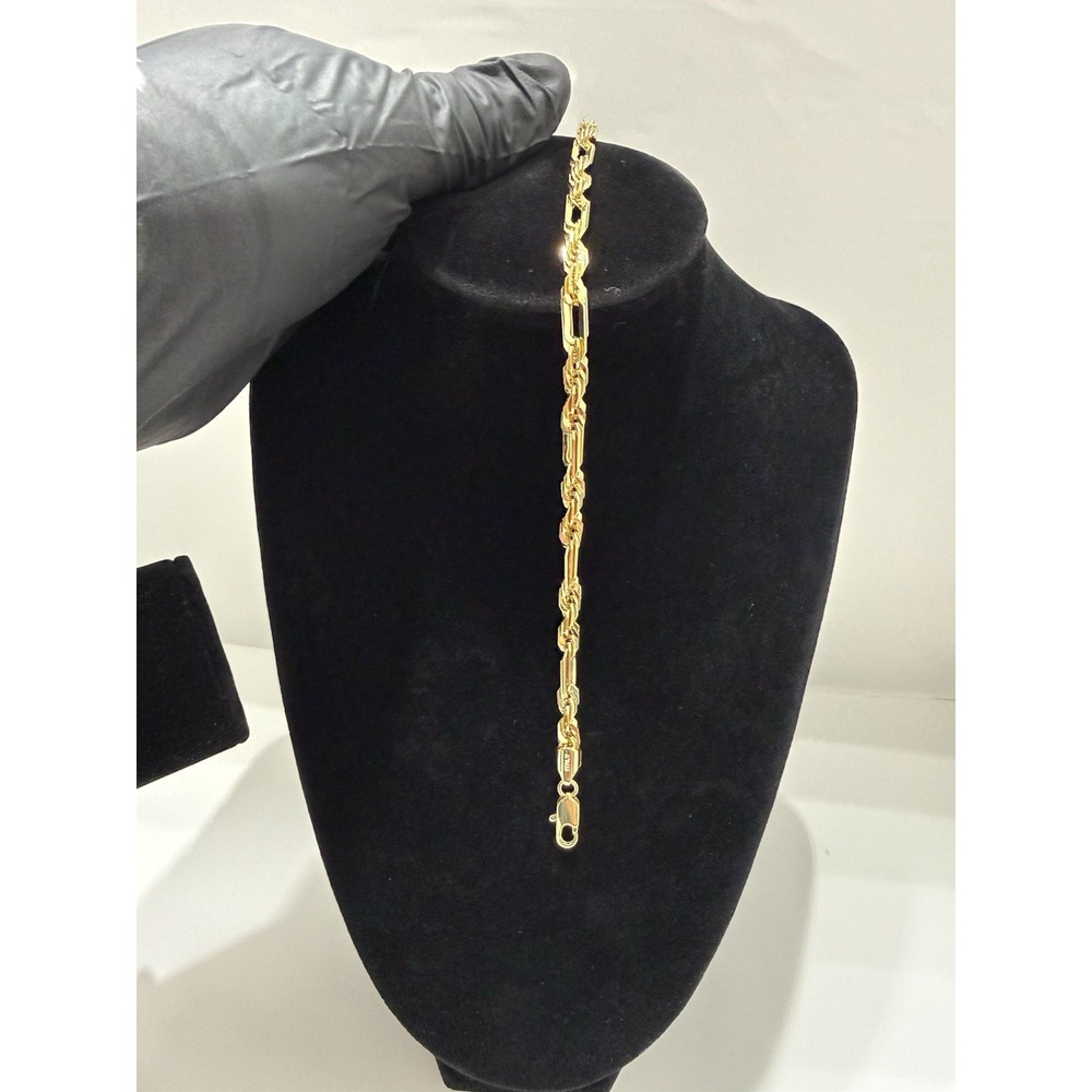 milano bracelet 14k gold filled 10 inch 5mm lobster clasp - Picture 1 of 7